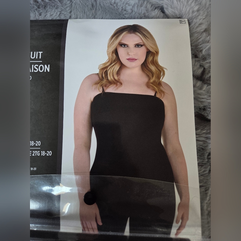 Black Body Suit, Ribbed In 2XL - Picture 7 of 7